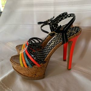 Jessica Simpson fluorescent platform heels